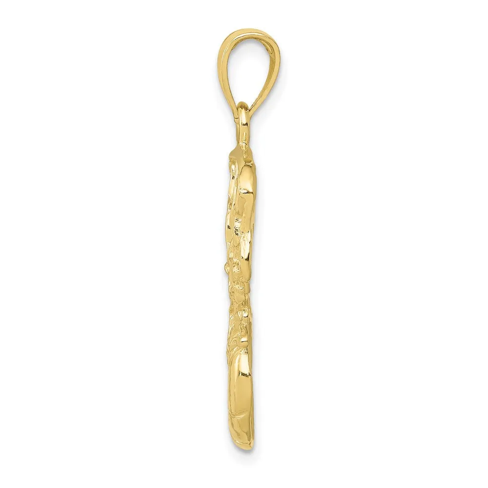 10K Swoosh Basketball and Net Pendant