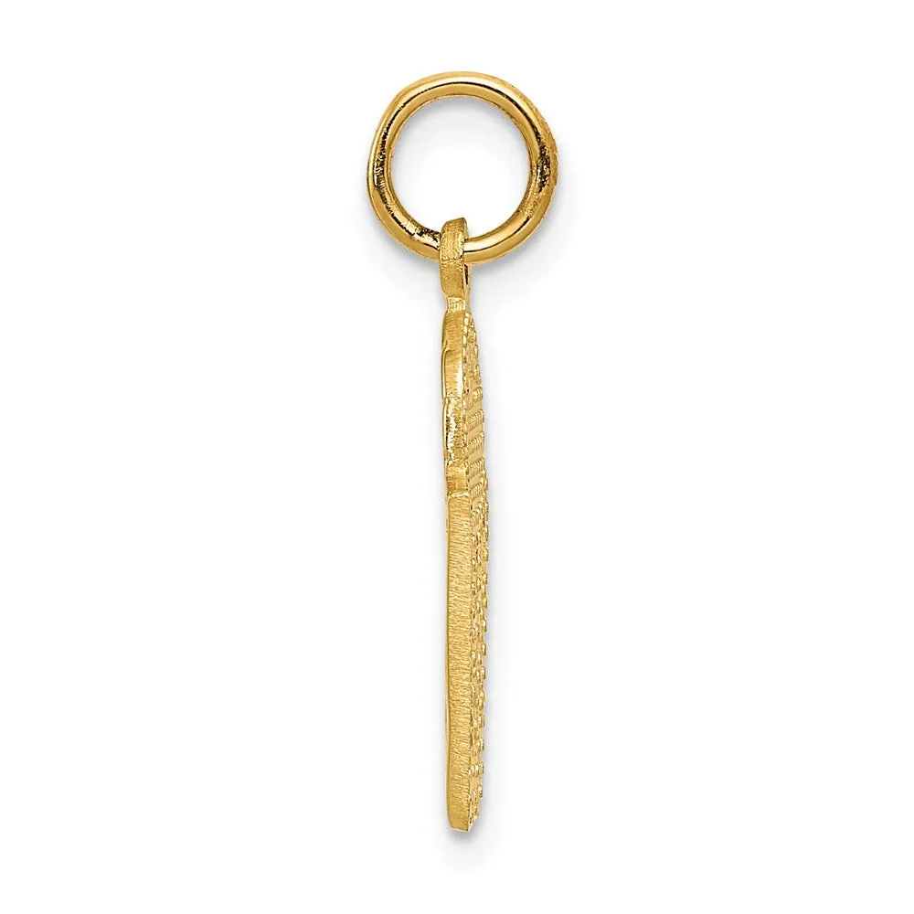 14k Basketball in Net Charm