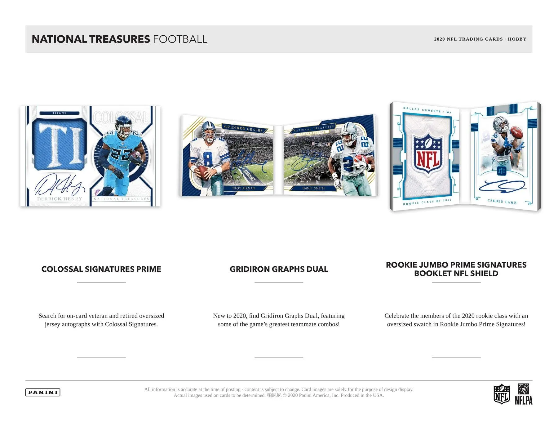 2020 NFL Panini National Treasures 1 Box SERIAL NUMBER BREAK #1