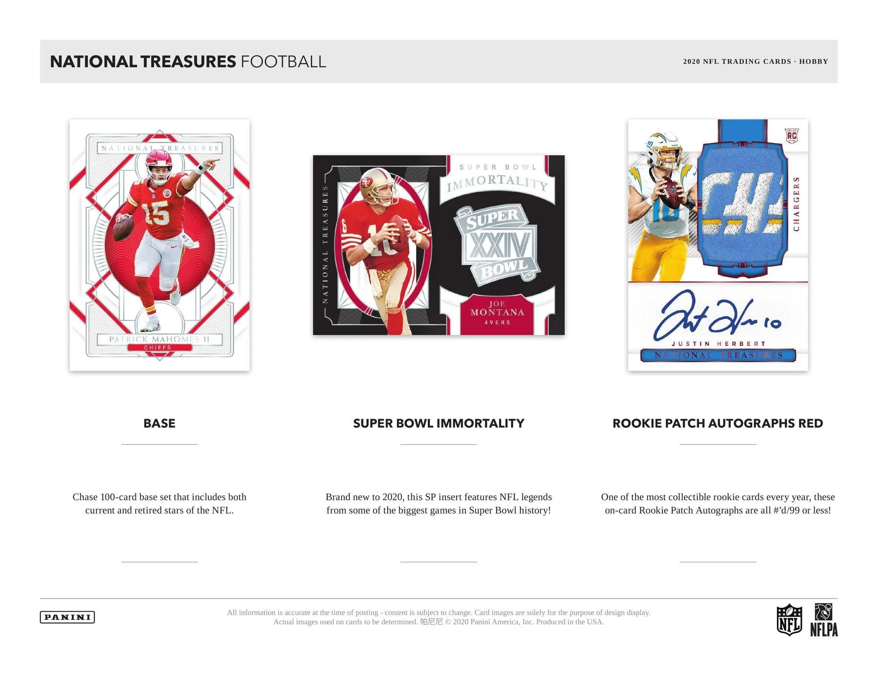2020 NFL Panini National Treasures 1 Box SERIAL NUMBER BREAK #1