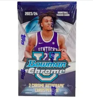 2023-24 Topps Bowman Chrome University Basketball Hobby Trading Cards