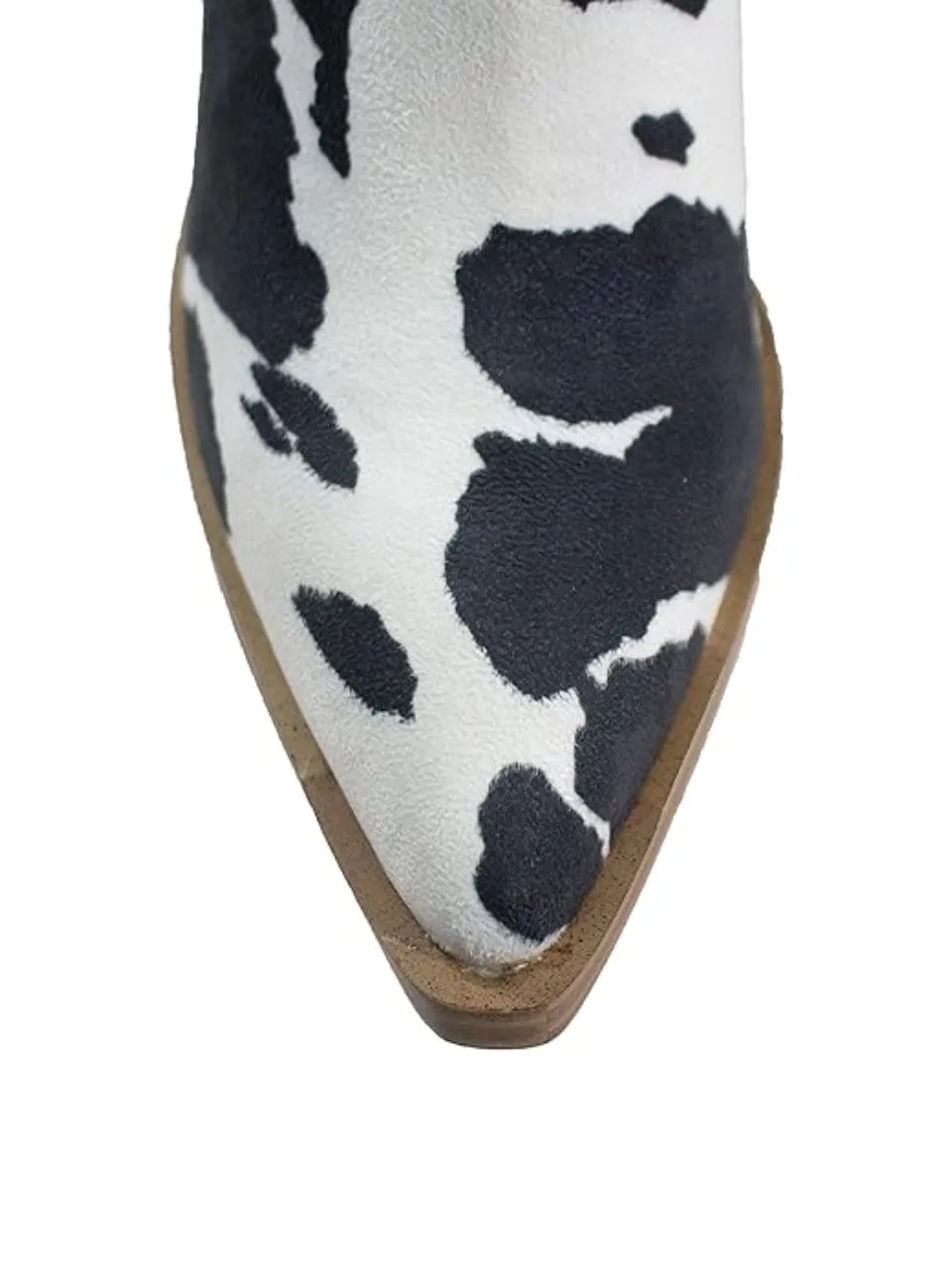 27 Tess Cow Print Bootie