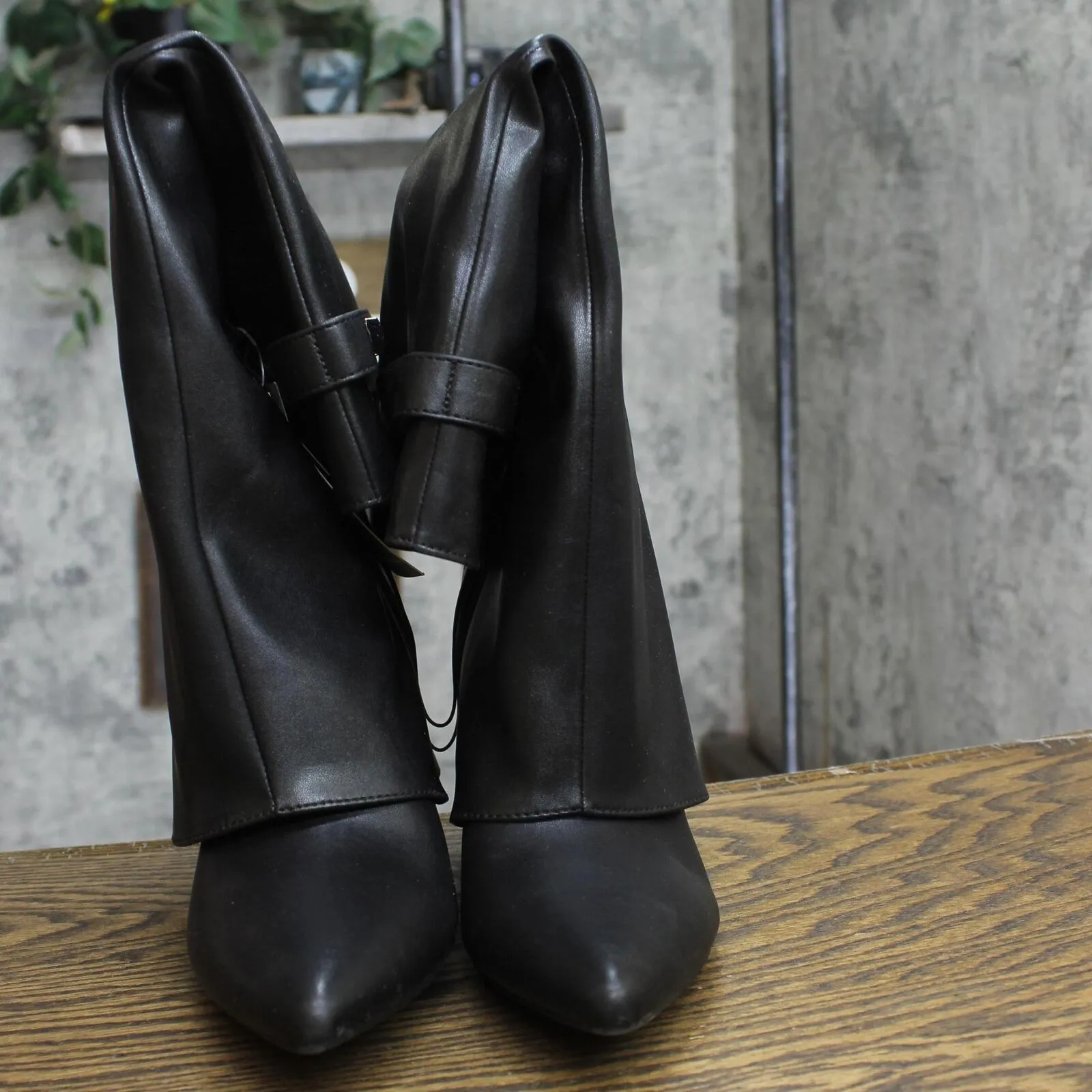 A New Day Womens Tambra Fold Over Tall Boots 90975074 Black 9.5M