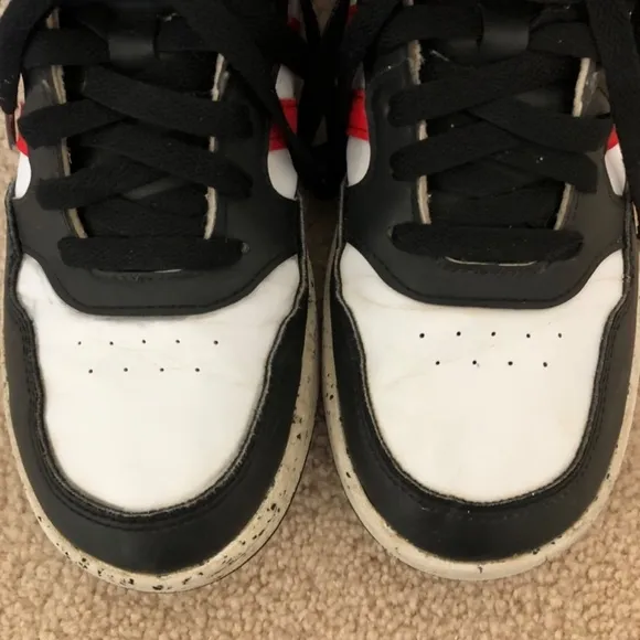 Adidas Hoops 3.0 Mid Sneaker Black White Red Gold Size 6 Mens Big Kids HR0227