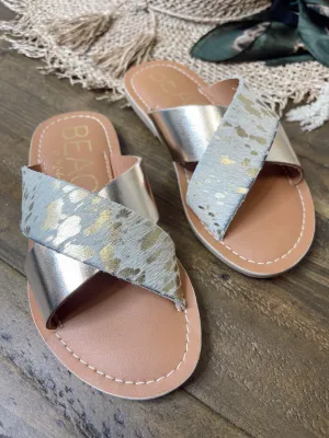 Admired Cow Hide Mini Kids Sandals