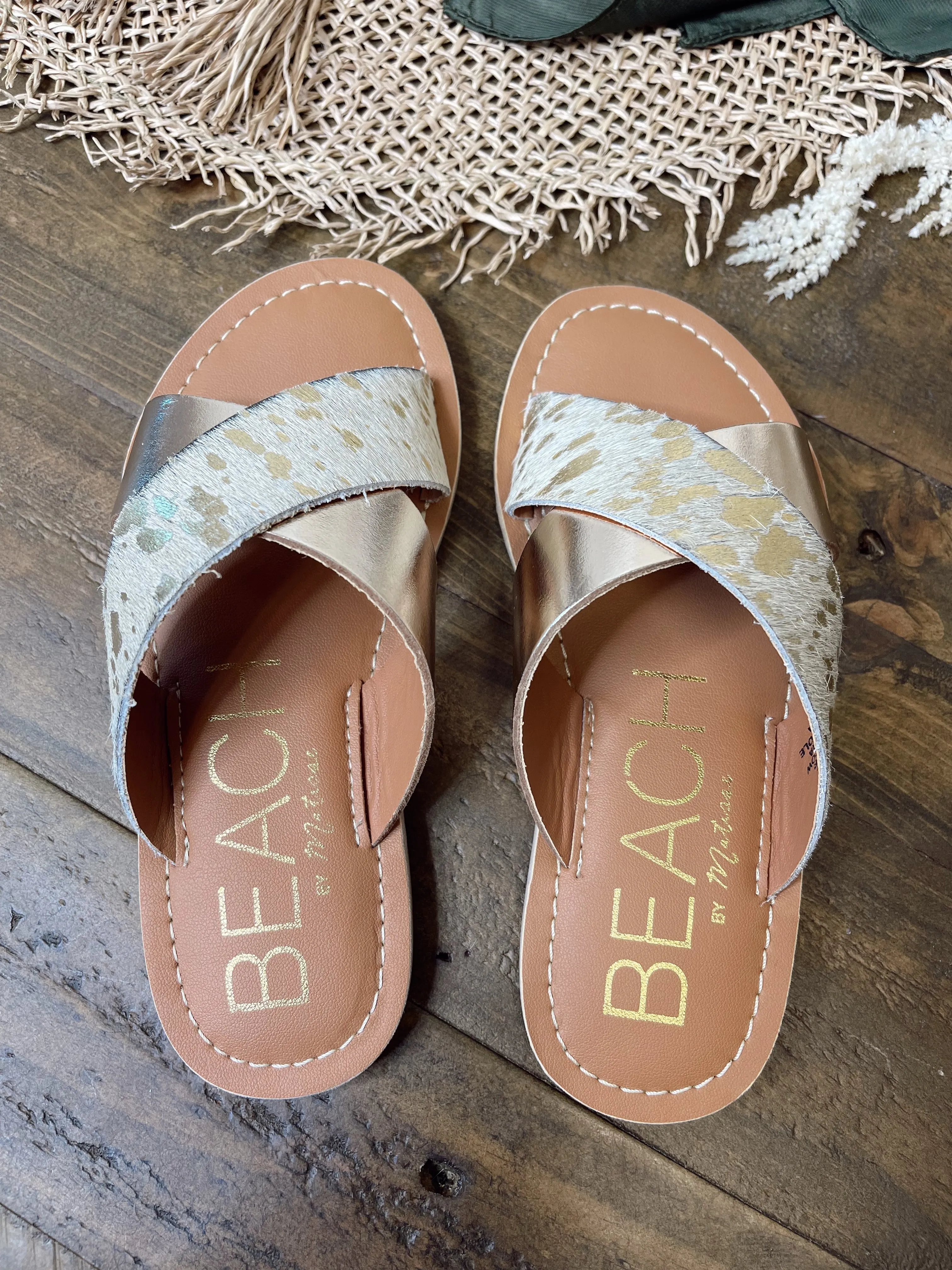 Admired Cow Hide Mini Kids Sandals