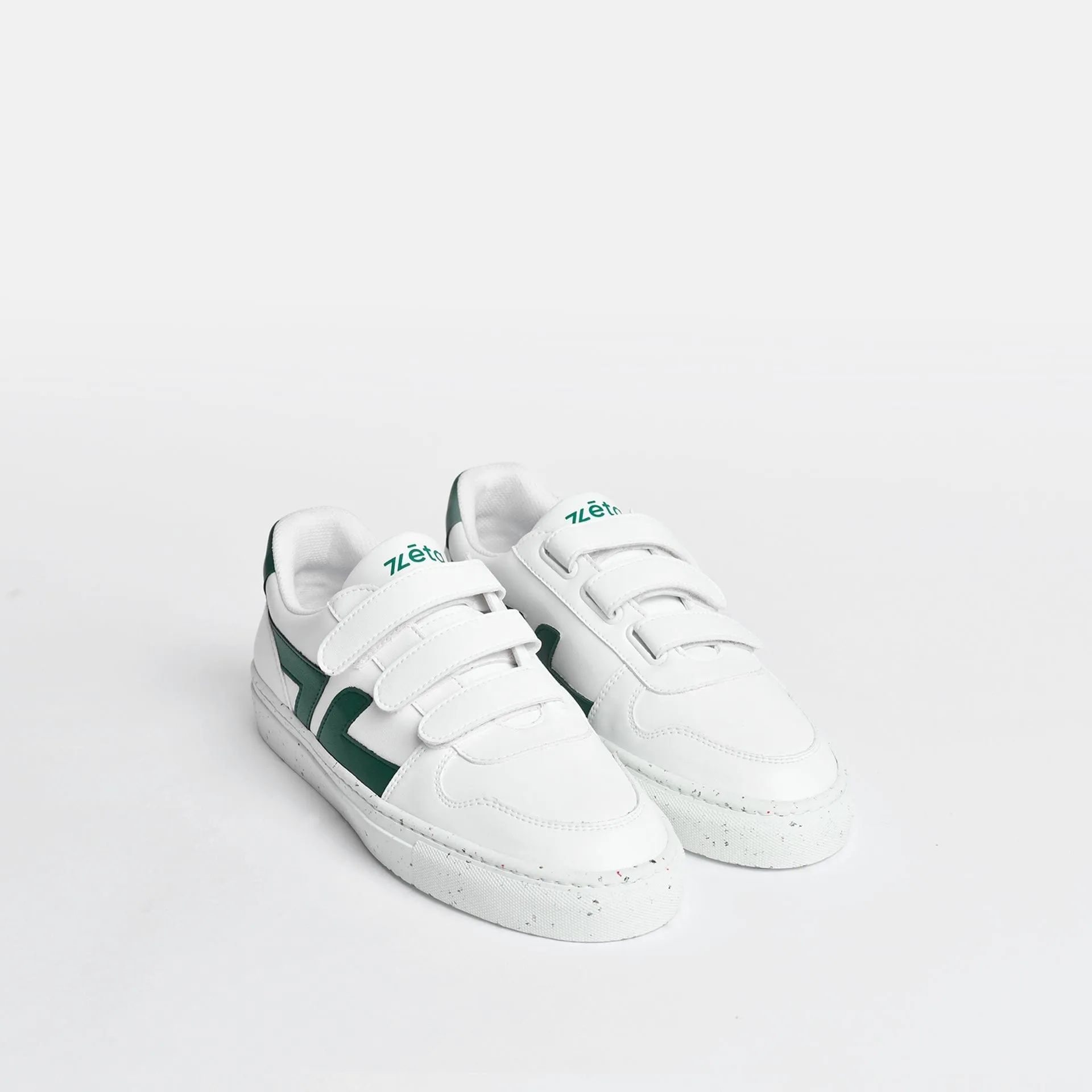 Alpha Unisex Vegan Leather Velcro Sneakers | Green
