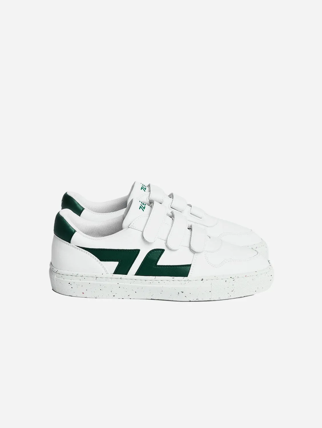 Alpha Unisex Vegan Leather Velcro Sneakers | Green