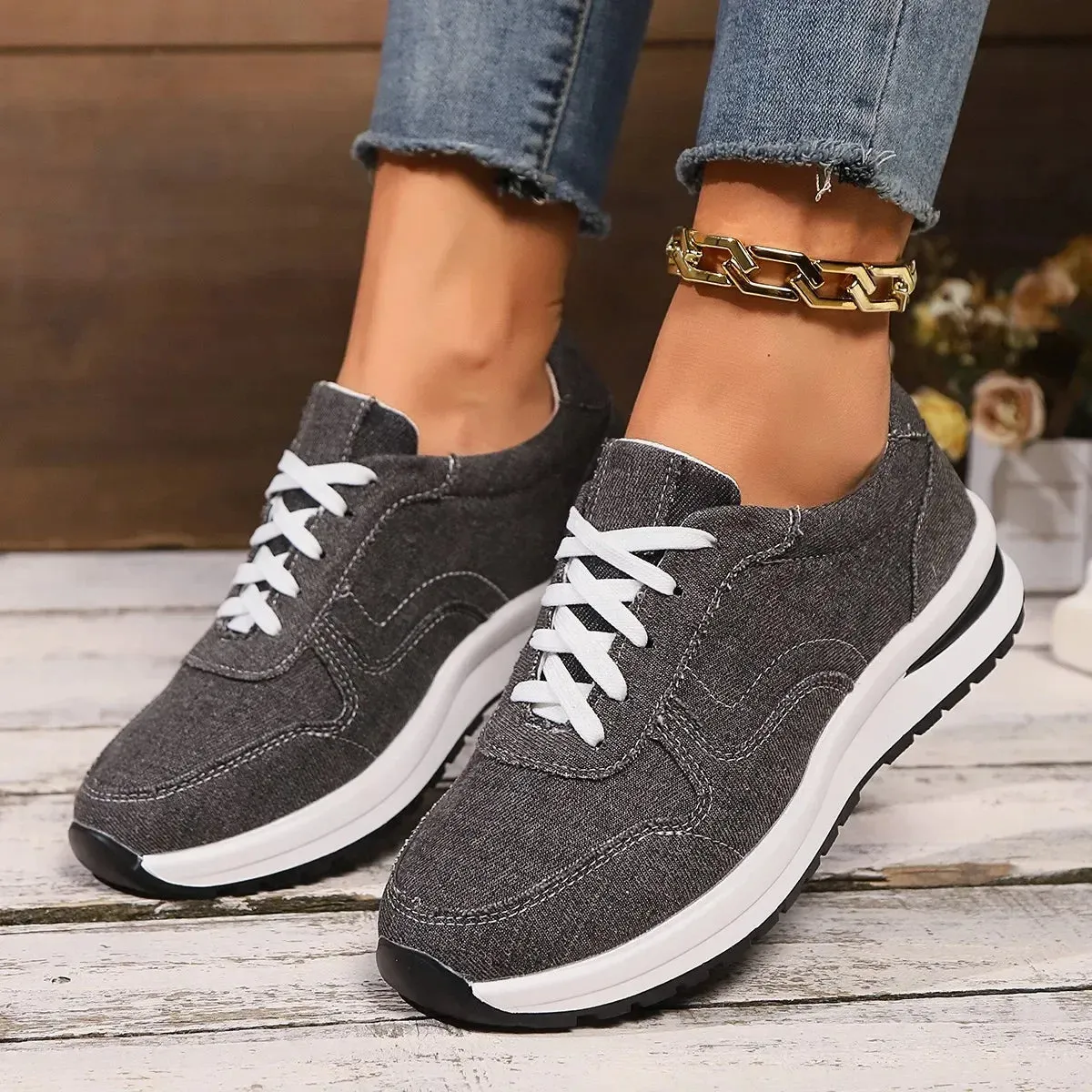 Ashley - Denim Sneakers