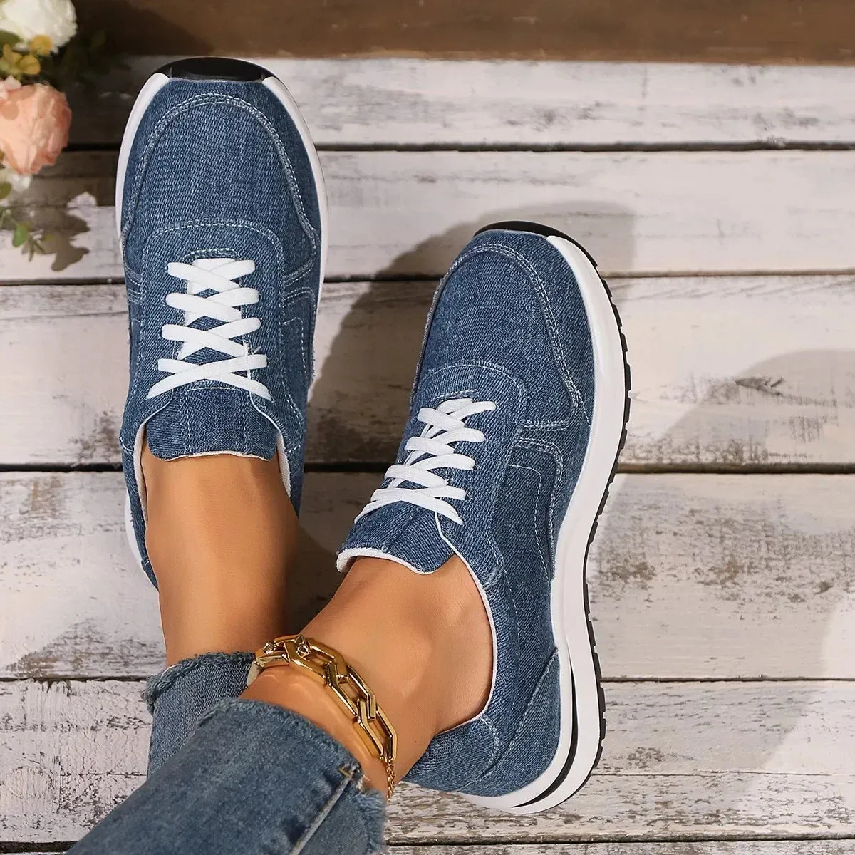 Ashley - Denim Sneakers