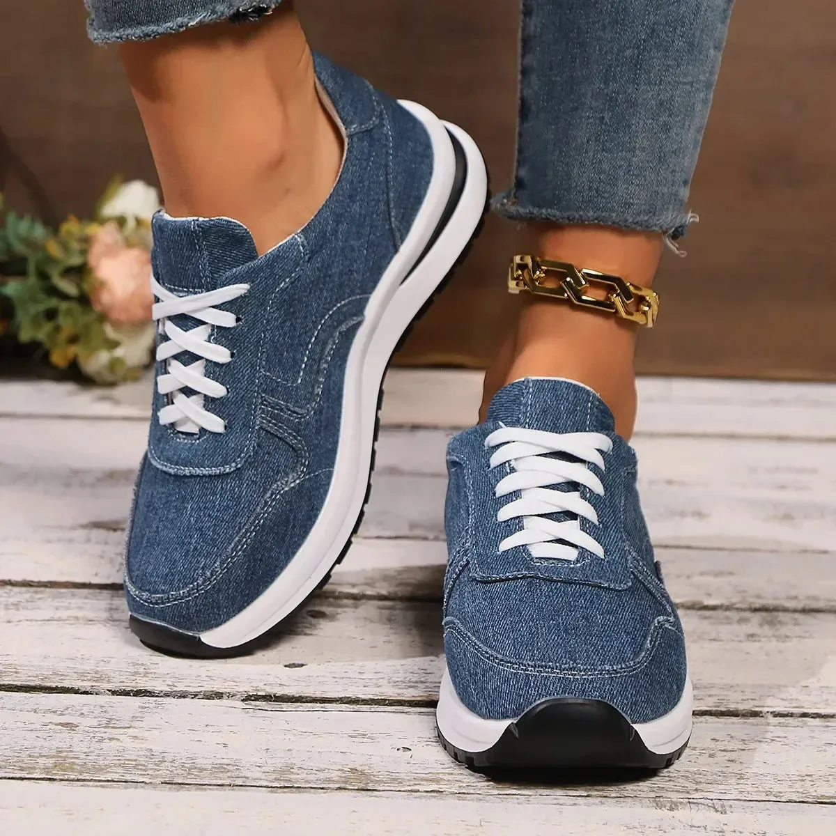 Ashley - Denim Sneakers