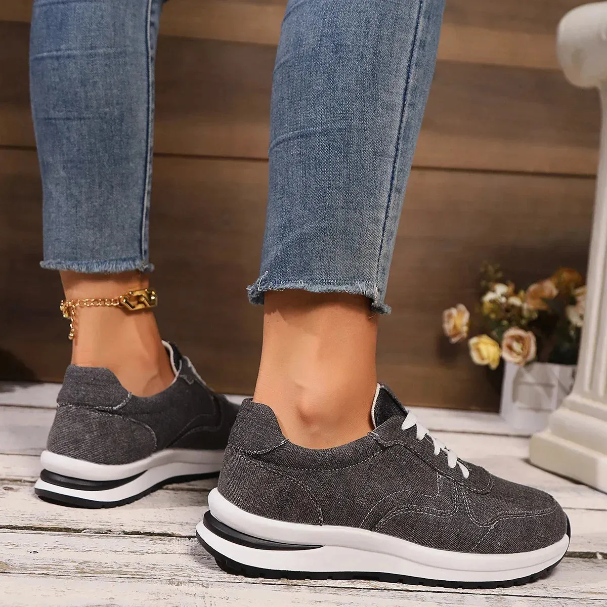 Ashley - Denim Sneakers