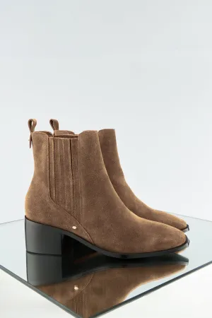 Ava-Cuir Suede Camel