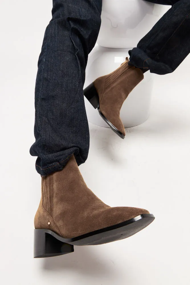 Ava-Cuir Suede Camel
