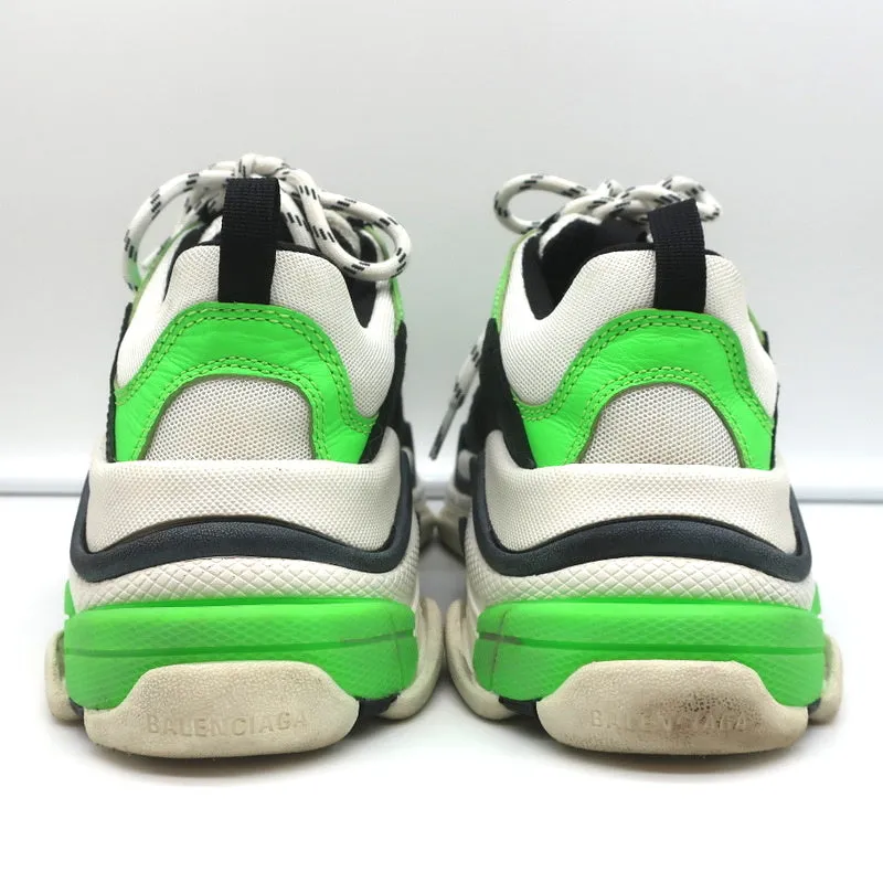 Balenciaga Triple S Sneakers White/Black/Neon Green Size 37