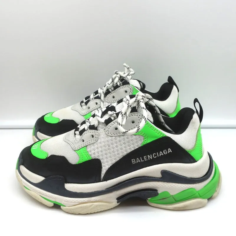 Balenciaga Triple S Sneakers White/Black/Neon Green Size 37