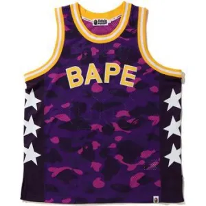 BAPE Color Camo Basketball Tank Top Purple