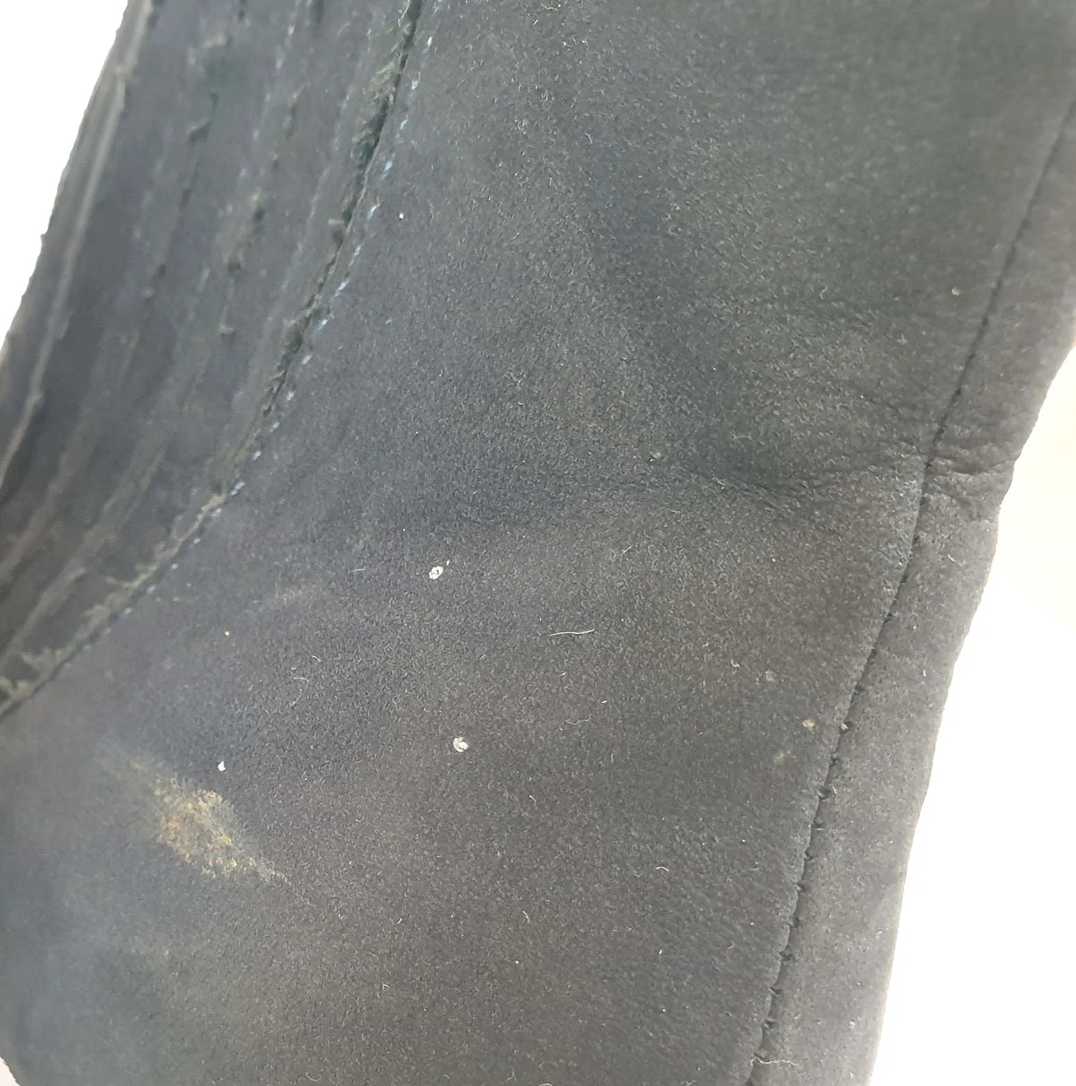 Bared navy suede low heel boots size 39