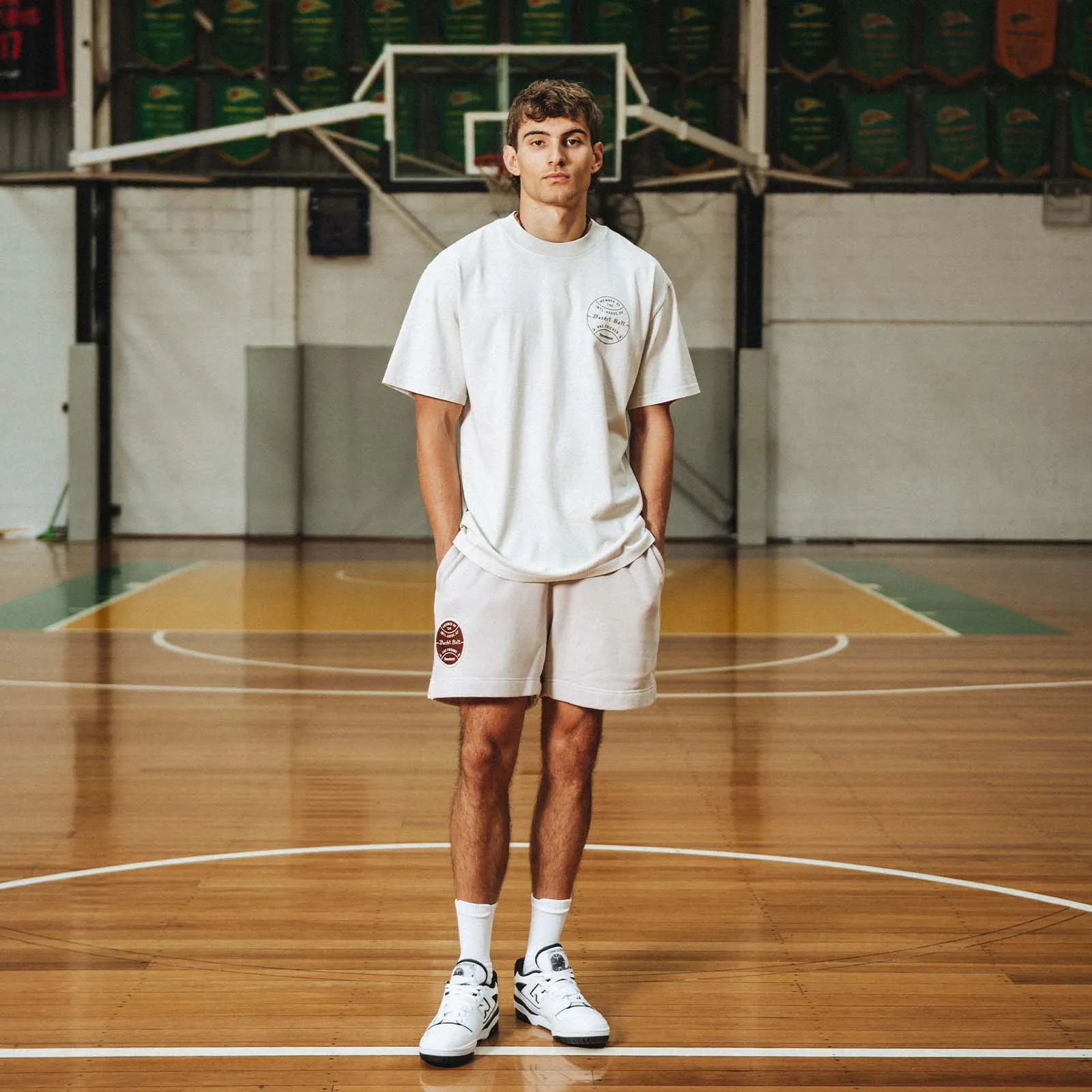 Basketball & Friends Fundamentals Members Shorts - Faded Bone