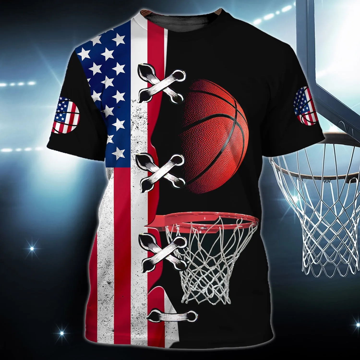 Basketball H - Personalized Name 3D Tshirt - TD96