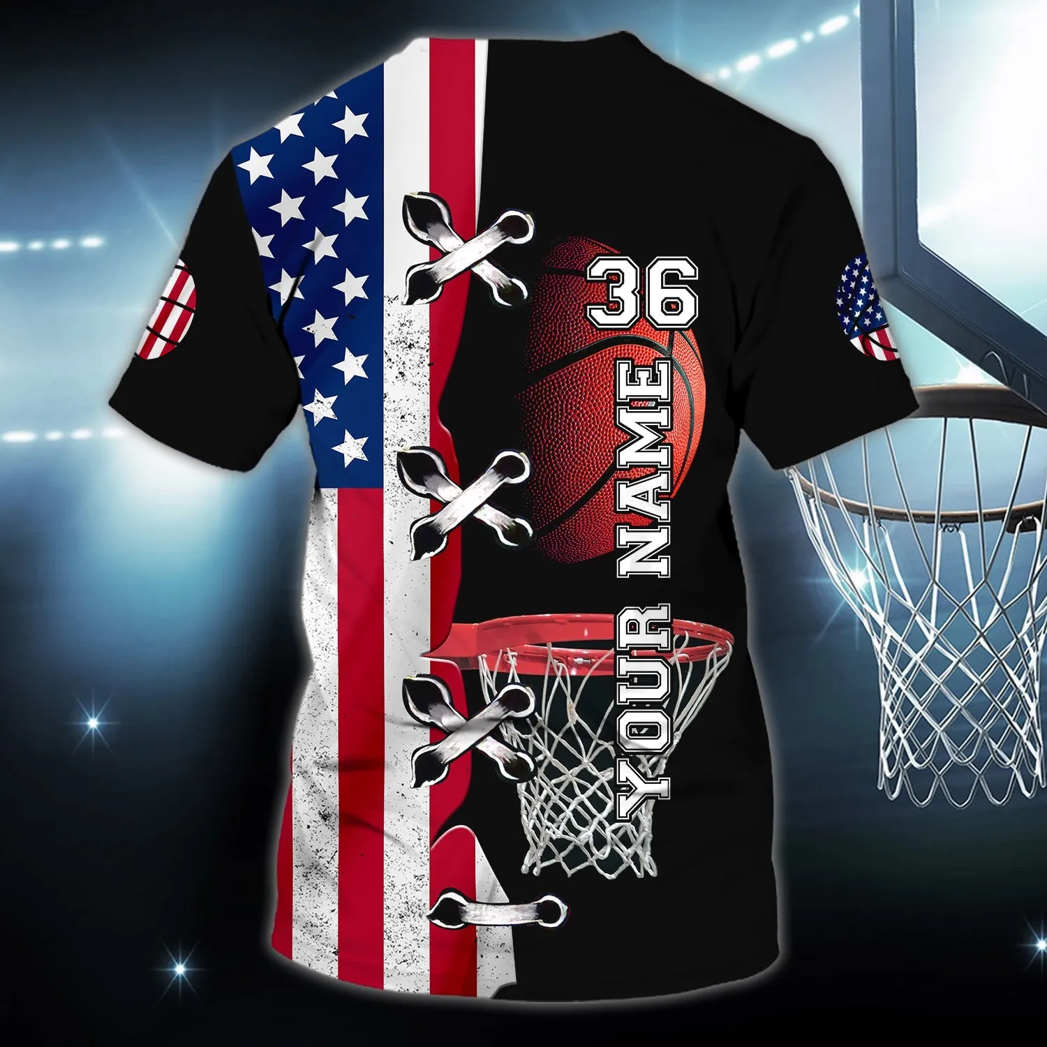 Basketball H - Personalized Name 3D Tshirt - TD96