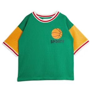 Basketball Mesh T-Shirt in Green by Mini Rodini *LAST PIECE 104/110*