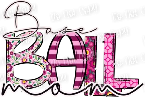 Basketball Mom Pink Doodle Sublimation