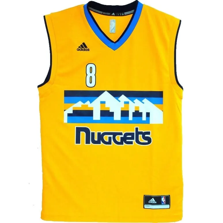 Basketbalový dres Adidas NBA Denver Nuggets Jersey Nr.8 Tank Top Alternatives Danilo Gallinari Tank Basketball žltý