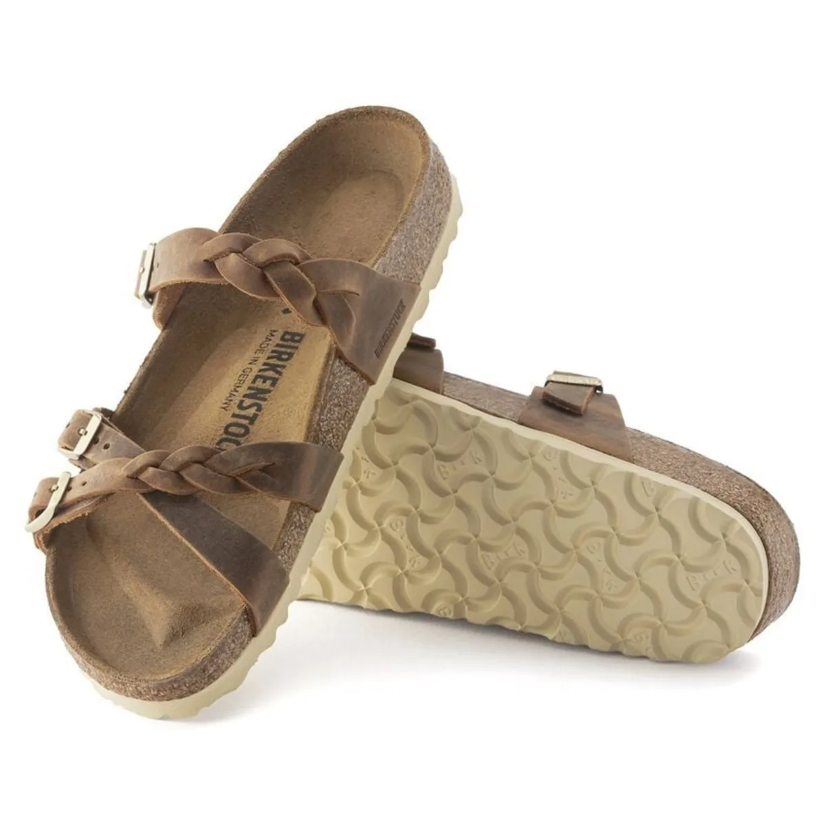 Birkenstock Franca Braided in Cognac