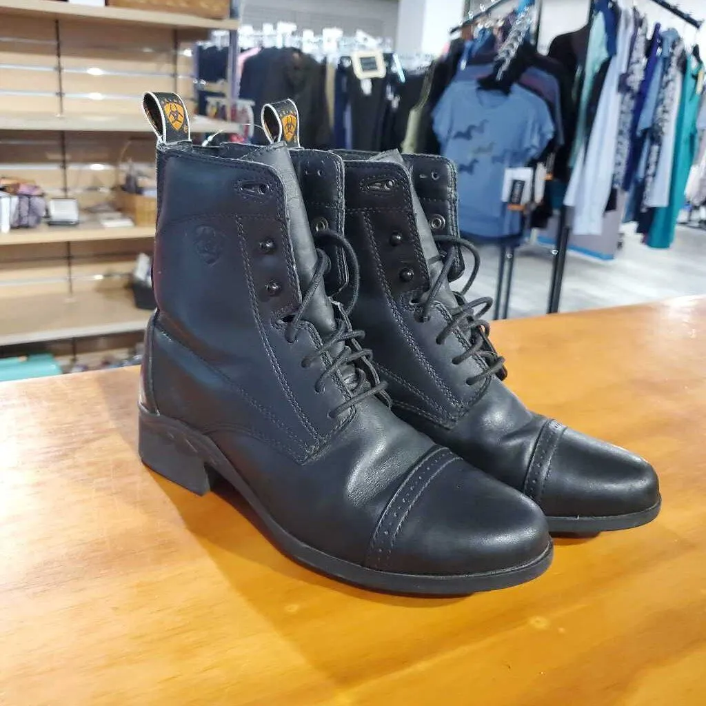 Black Ariat Paddock Boots Ladies 6