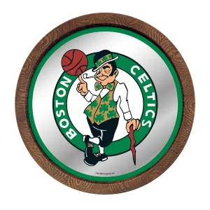 Boston Celtics: "Faux" Barrel Top Mirrored Wall Sign