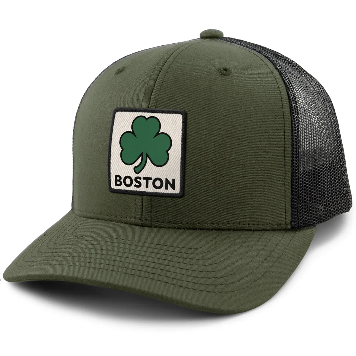 Boston Shamrock Printed Patch Classic Snapback Trucker