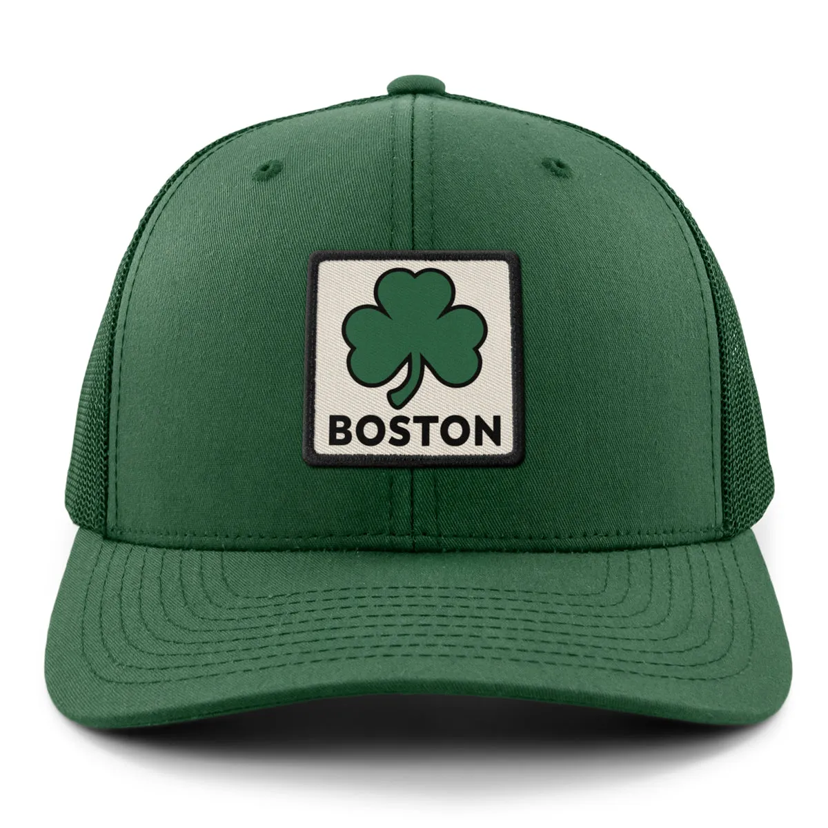 Boston Shamrock Printed Patch Classic Snapback Trucker