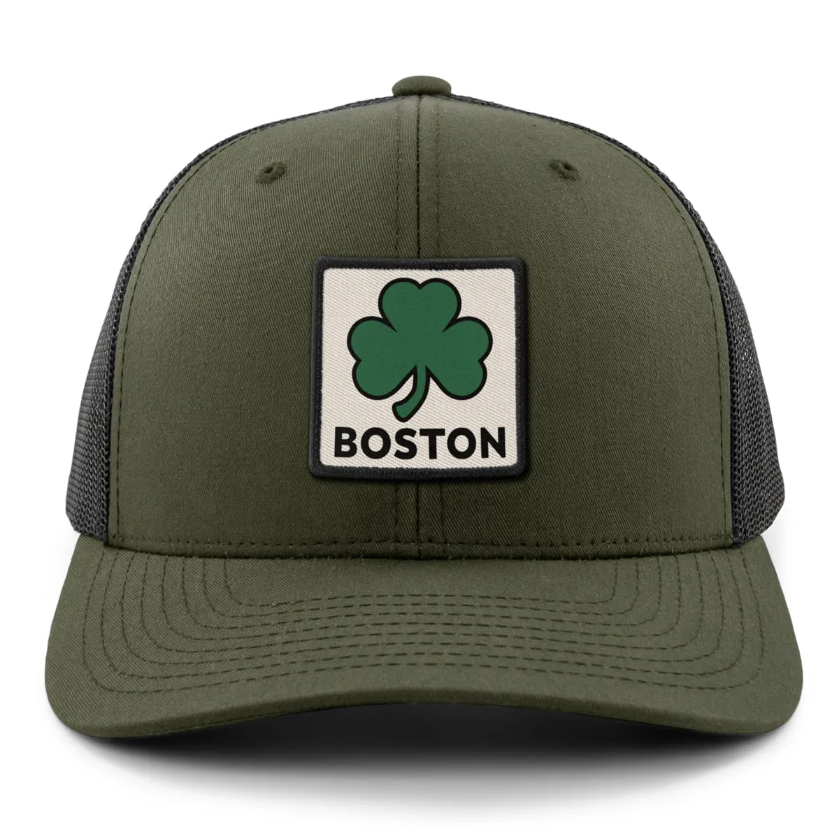 Boston Shamrock Printed Patch Classic Snapback Trucker