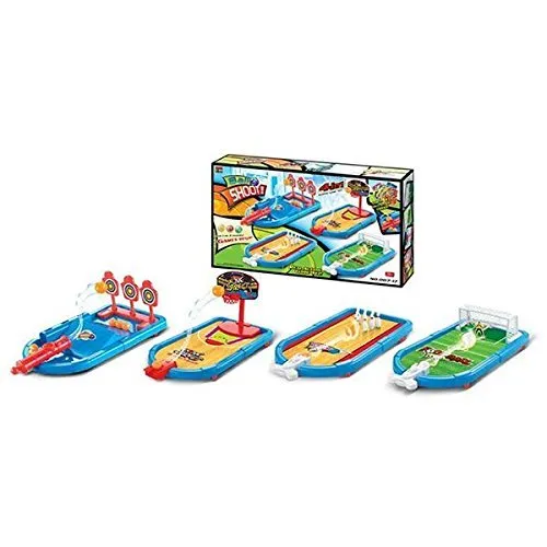 Brand new in box! Ball shoot 4 games in 1! Football, Basket ball, Ball shooting, Bowling All in 1 Game! Age 5 