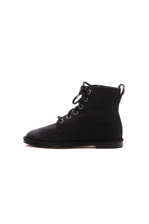 Cap Toe CC Lace Up Boots - Size 38.5