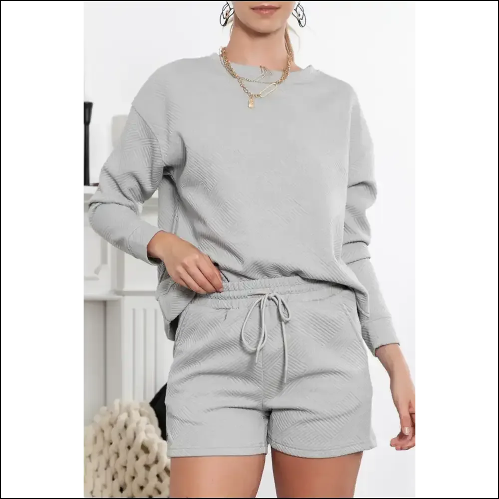 Chic Gray Textured: Netflix & Chill  Outfit