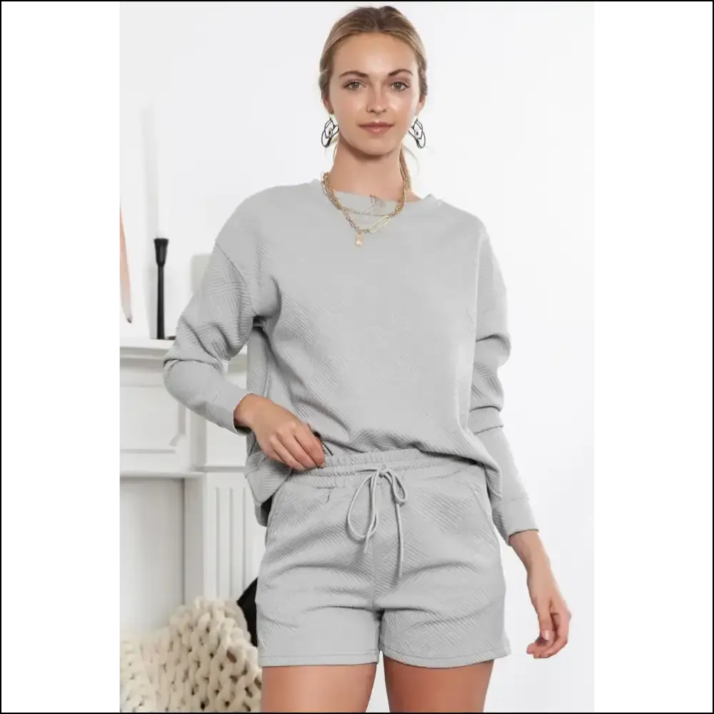 Chic Gray Textured: Netflix & Chill  Outfit