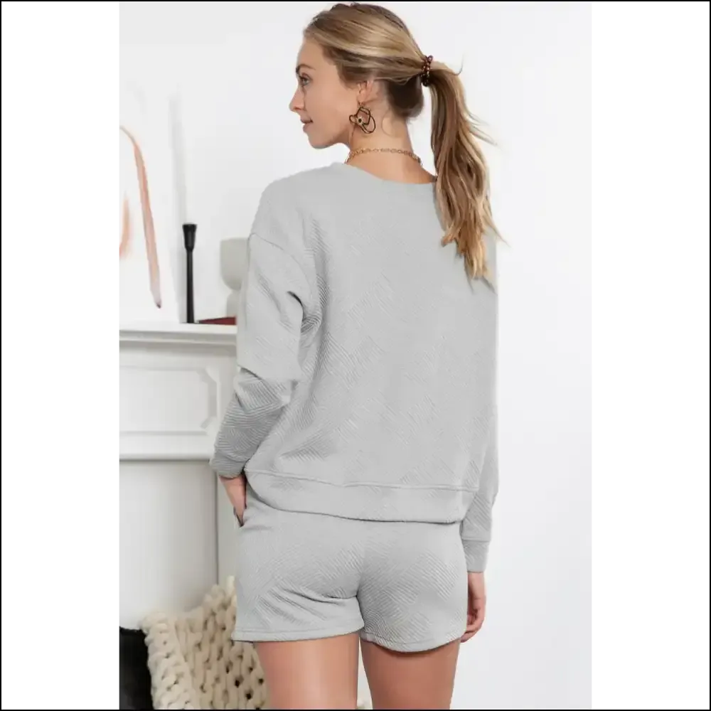 Chic Gray Textured: Netflix & Chill  Outfit