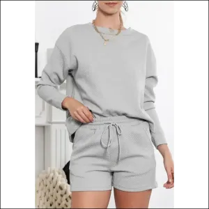 Chic Gray Textured: Netflix & Chill  Outfit