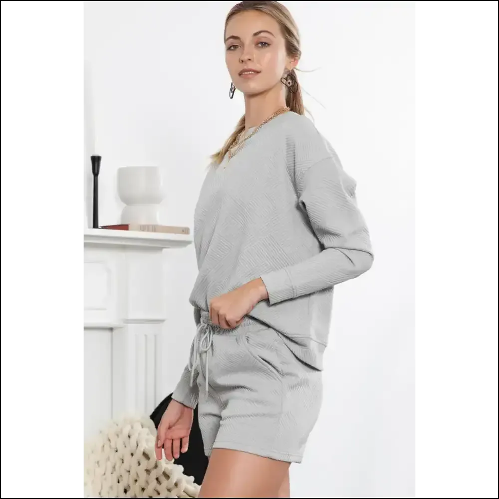 Chic Gray Textured: Netflix & Chill  Outfit