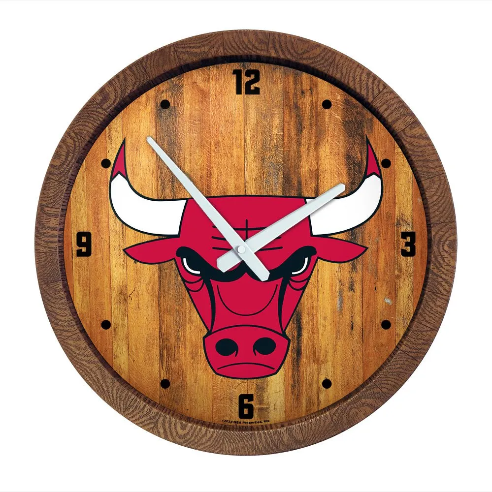 Chicago Bulls: "Faux" Barrel Top Clock