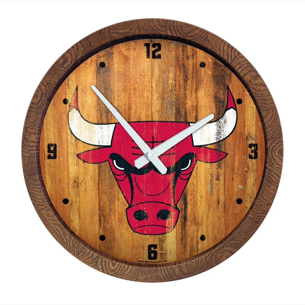 Chicago Bulls: "Faux" Barrel Top Clock