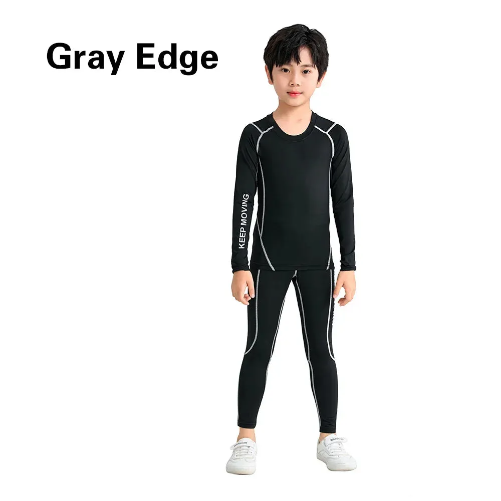 Children's Compression Wear, Suit for Boy Running, Basketball, Football, Tracksuit for Children Quick-Drying Top   Leggings