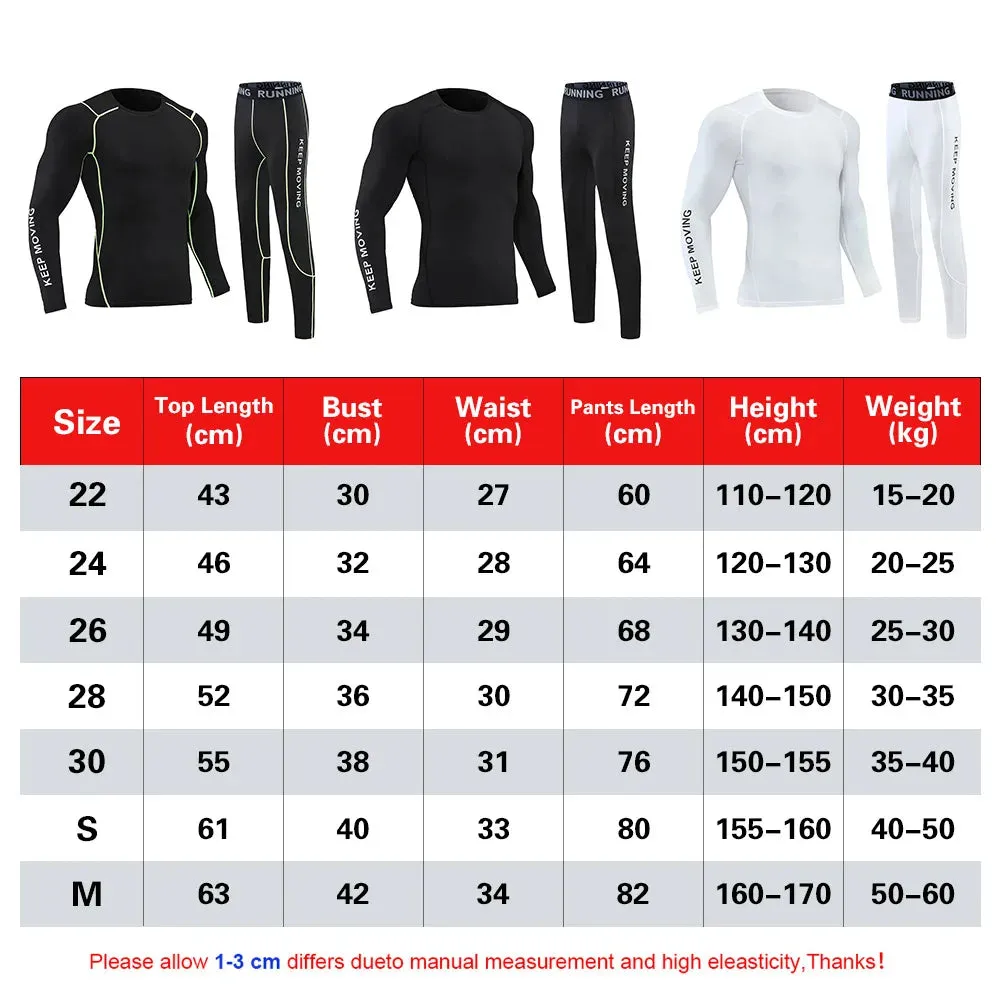 Children's Compression Wear, Suit for Boy Running, Basketball, Football, Tracksuit for Children Quick-Drying Top   Leggings