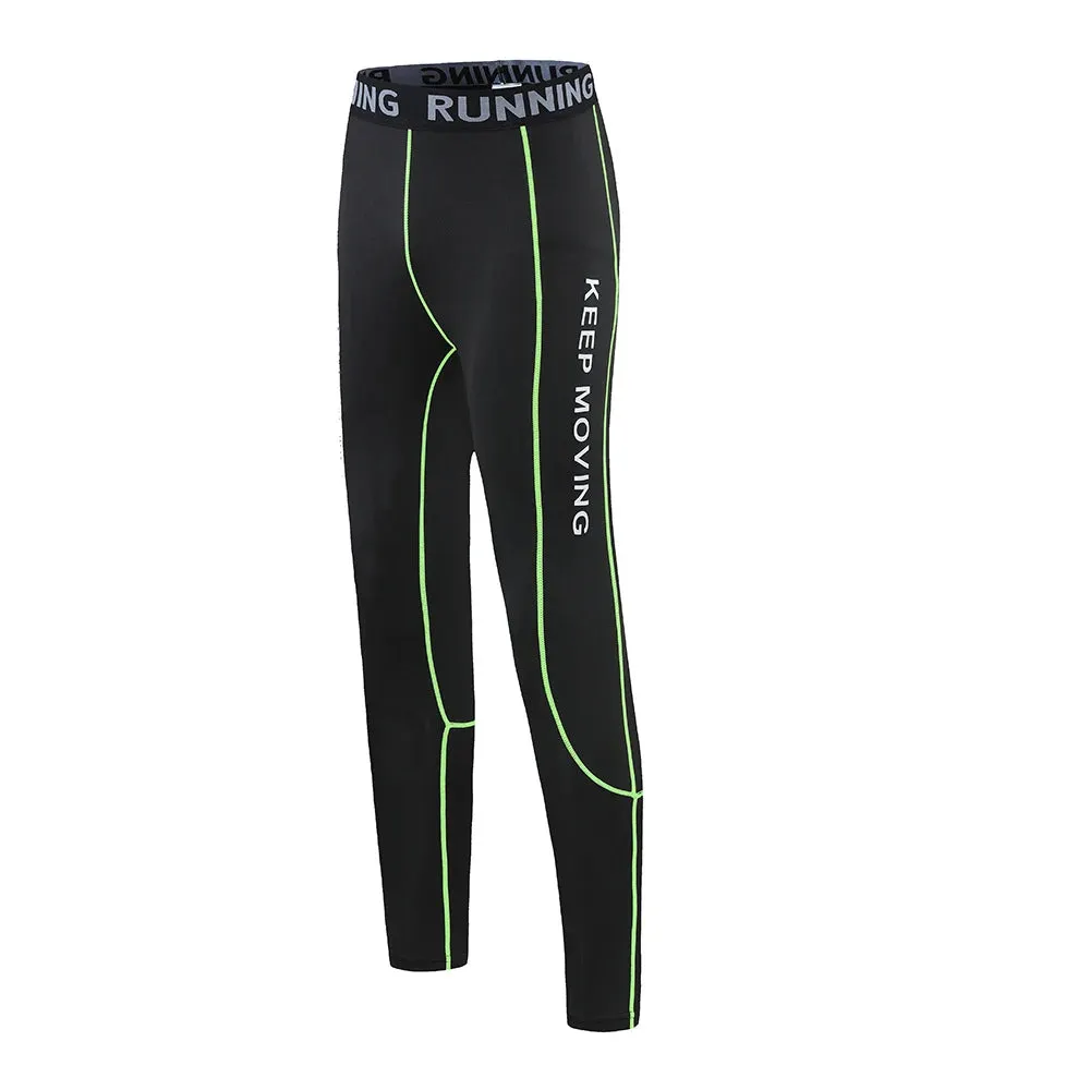 Children's Compression Wear, Suit for Boy Running, Basketball, Football, Tracksuit for Children Quick-Drying Top   Leggings