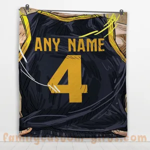 Custom Premium Quilt Blanket Indiana Jersey Basketball Personalized Quilt Gifts for Her & Him