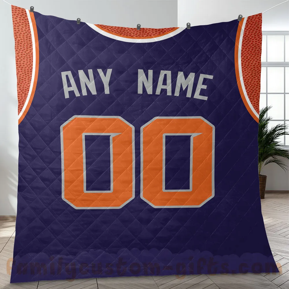 Custom Premium Quilt Blanket Phoenix Jersey Basketball Personalized Quilt Gifts for Her & Him