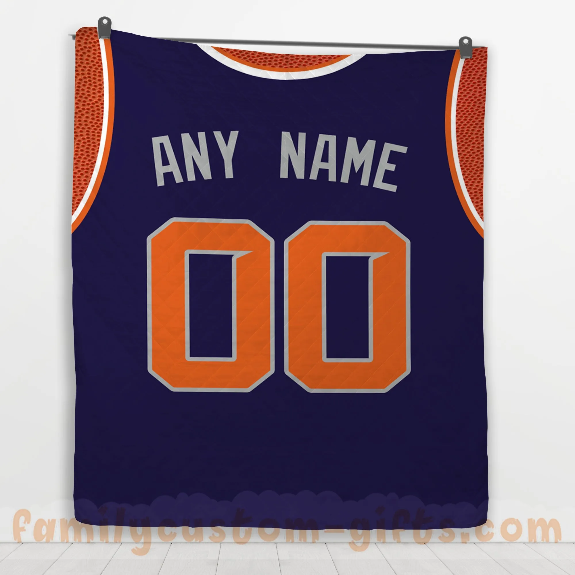 Custom Premium Quilt Blanket Phoenix Jersey Basketball Personalized Quilt Gifts for Her & Him