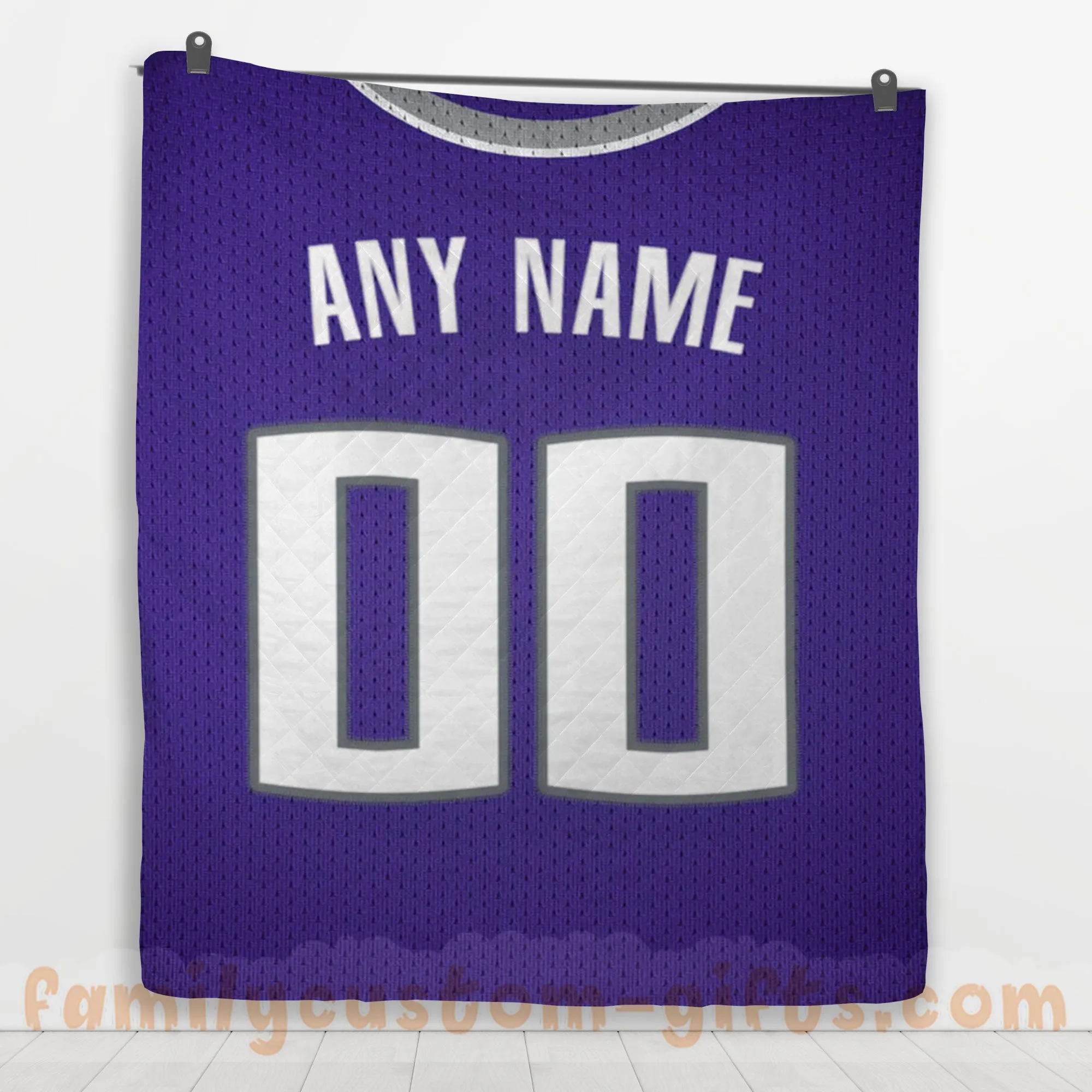 Custom Premium Quilt Blanket Sacramento Jersey Basketball Personalized Quilt Gifts for Her & Him